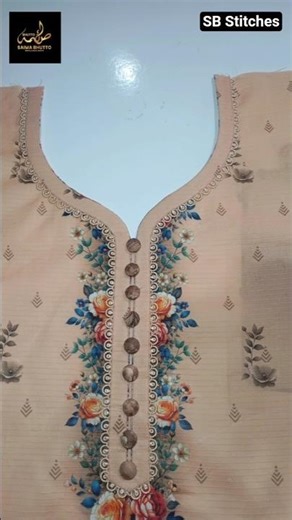 Stylish Neck Design with Buttons|Easy Elegant Kurti Neck Idea #Shorts #youtubeshorts #sewing #shorts