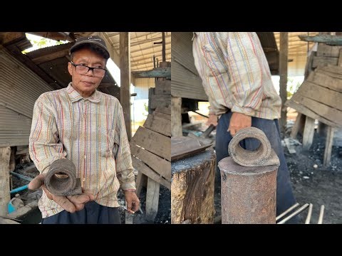 HOW TO MAKE KNIFE FROM THE HEAD OF LEAF SPRING BY THE OLD MAN.