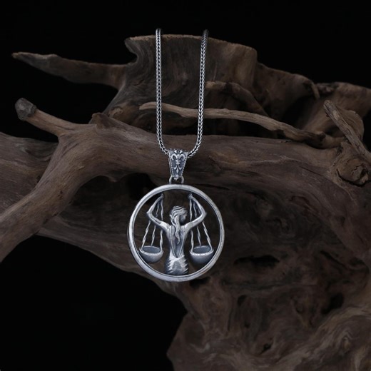 Libra Zodiac Necklace: Libra Horoscope Pendant, Silver Astrology Necklace, Astrology Sign Jewelry - Etsy