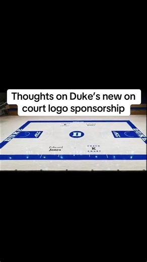 Duke is entering a new four year agreement with Edward Jones that will feature a new on court logo. What are your thoughts on the changes to Coach K Court? ##Duke##basketball##react##fyp##foryoupage