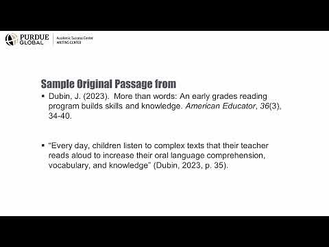 A Quick Guide to Paraphrasing