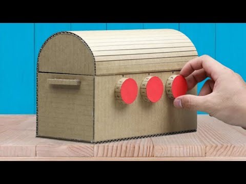 how to make treasure chest | DIY Cardboard Locker #diy #craft #lockers
