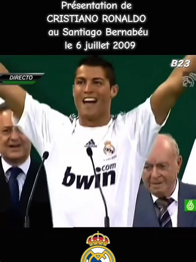 Présentation de CRISTIANO RONALDO au Santiago Bernabéu 06/07/09 #CRISTIANORONALDO #CR7 #RONALDO #REALMADRID #Football