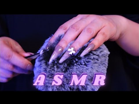 ASMR Fluffy Microphone Picking and Brushing for Sleep ~ NO TALKING