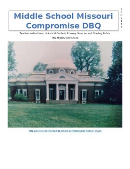 Middle School Missouri Compromise DBQ
