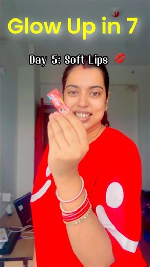 Day 5 Glow Up in 7 | Lip Care Routine for Soft & Pink Lips 💋 #lipcare #lipsleepingmask