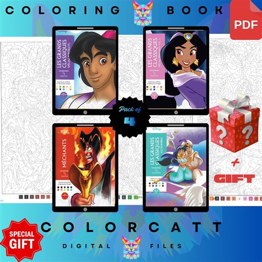 Disney Princess Color by Number Bundle – 400 Pages Mystery Coloring Book PDF for iPad Procreate Princess & Villains + Bonus Gift - Etsy Canada