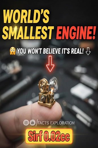 World's Smallest Engine Ever Built 🤯🤨🤏🏻||‪@FactsExploration_57‬||#shorts