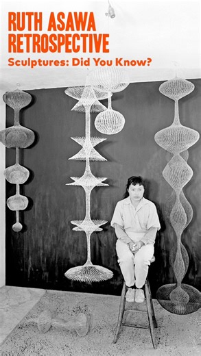 Opening this week: "Ruth Asawa: Retrospective" Delicate, intricate, and handmade— these words all describe Ruth Asawa’s iconic wire sculptures. We've shared some things you probably didn’t know about them. Which fact surprised you the most? Experience the magic of seeing Asawa's sculptures hung together starting this Saturday, April 5. _ [Photo 1: Ruth Asawa at work. Photo © 2025 Imogen Cunningham Trust. Artwork © 2025 Ruth Asawa Lanier, Inc., courtesy David Zwirner Photo 2: Ruth Asawa in her st