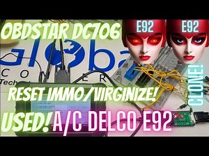 ACDelco E92 ECM Clone! GM IMMO reset/Virginize USED Module with OBDSTAR DC706! EASY!
