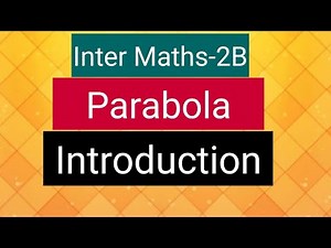 Inter Maths-2B - Parabola- Introduction