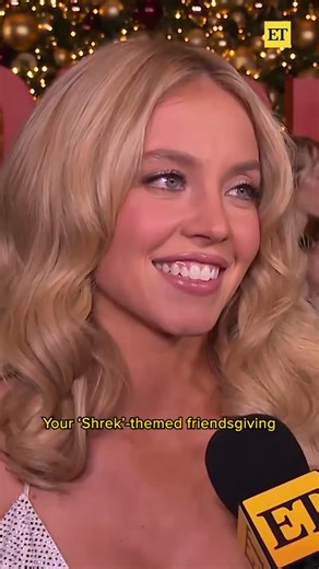 Entertainment Tonight on Instagram: "Sydney Sweeney knows her viral Shrek’s-giving dinner 𝗮𝘁𝗲.💚🍗"