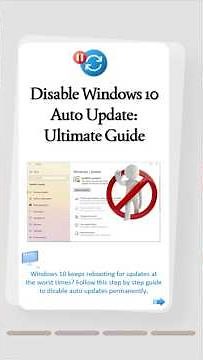 🛑 How to Disable Windows 10 Auto Update (Step-by-Step Guide)#windows10 #windowsupdate