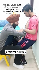 Assisted Squats for Kids: Strength, Balance & Confidence Boost! 💪🌟 #ChildDevelopment #PediatricPhysiotherapy #KidsExercise #TherapyInAction #GrossMotorSkills #StrengthTraining #ParentTips #EarlyIntervention #CPRehab #SpecialNeedsSupport #MotorMilestones #KidsFitness #PhysioForKids #RehabJourney #DailyMovement | Divine Light Special