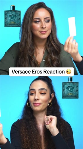 Girl's Reaction to Versace Eros Perfume