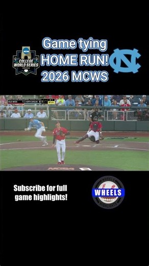 GAME TYING HOME RUN FOR NORTH CAROLINA | #MCWS #CWS #northcarolina #homerun#baseball#collegebaseball