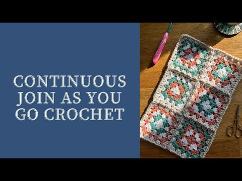 Continuous Join As You Go (CJAYG) granny square - easy crochet tutorial