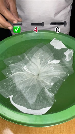 How Many Tissues Can Hold a HEX BOLT? 🤯 Water Test! #shorts