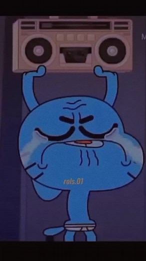 Charming Animated Character with Boombox