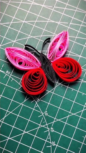 Easy Quilling Butterfly Art Design🦋 #shorts #diy #quilling #craft #youtubeshorts