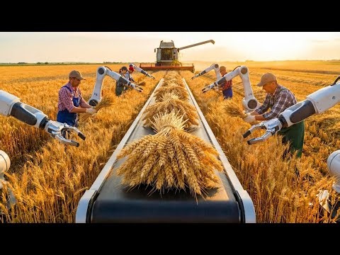 From Wheat Field to Flour Packet: Modern Factory Process! #factoryprocess #farming #foodprocessing