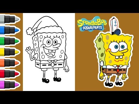 Coloring SpongeBob | Christmas Coloring Fun