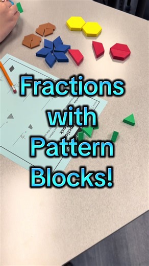 Building Fraction Understanding with Pattern Blocks! #mathteacher #iteach4th #iteach5th #mathintervention #teachersoftiktok