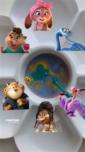 Zootopia Color Mixing Art | Satisfying Mixing Video #trending #disneycharacter