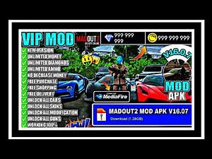 MADOUT2 BIG CITY ONLINE MOD APK 2025|Unlimited Money/All Car Unlock &All Gun Unlock| 16.07