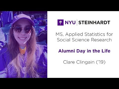 NYU Steinhardt Applied Statistics for Social Science Research | Alumni Day in the Life