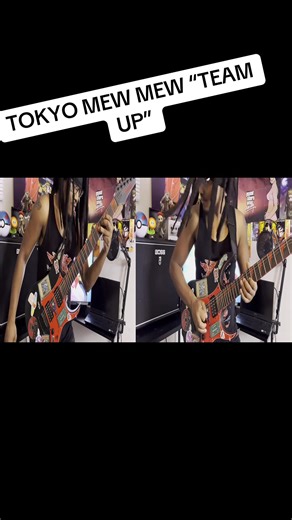 INE MORE REPOST I SWEAR I’m making more content doing demon slayer next ANYWHO did a cover of “TEAM UP” from the 4kids opening of Tokyo Mew Mew aka “Mew Mew Power” hope you enjoy #tokyomewmew #mewmewpower #animeintro #animetheme #blackguitarist