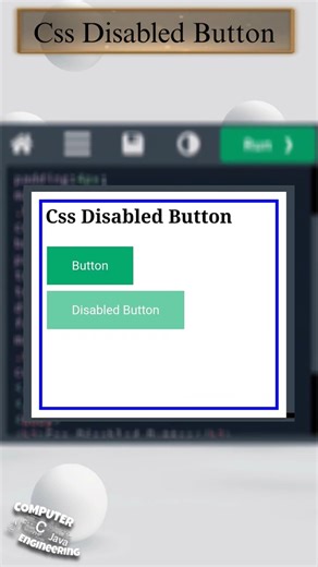 𝐂𝐬𝐬 𝐃𝐢𝐬𝐚𝐛𝐥𝐞𝐝 𝐁𝐮𝐭𝐭𝐨𝐧 | #css #disabled #button #border #css3 #html #alignment @vr_codes