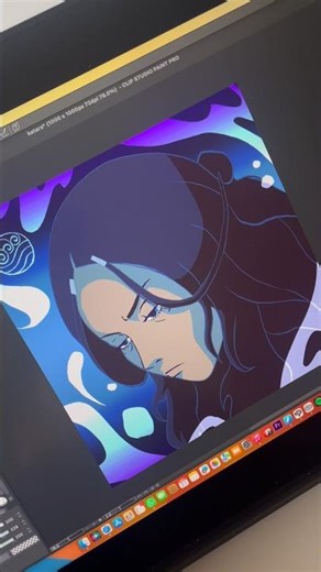 we now interrupt your doomscrolling to bring you… this. #ATLA #katara #digitalart #fanart #fyp