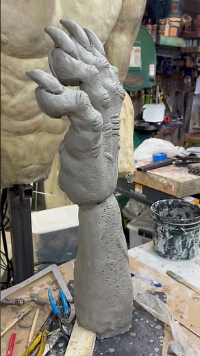Halloween animatronics werewolf hand sculpt