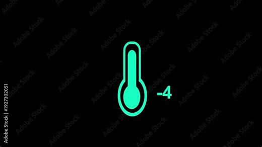 Minimalist thermometer icon showing plus and minus five degrees for a weather forecast app and climate control monitoring concept