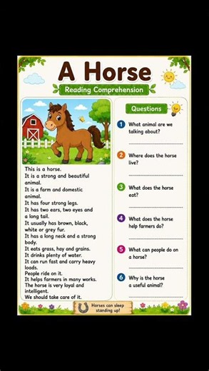 ​📖 Fun Reading Comprehension Worksheets for Kids!#reading #trending # #shortsfeed #vocabs #ytshorts