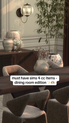 Sims 4 Custom Content for Stunning Dining Room Makeover