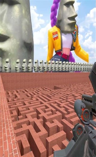 Moai and Rumi Kpop From Small To Giant In Maze EP. 2 #shorts