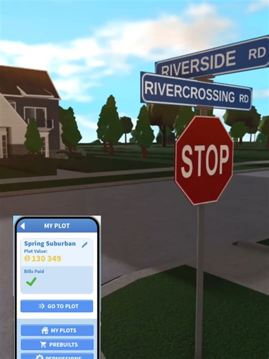 Spring Suburban House! #layout #suburbs #bluehouse #familyhome #starter @heybloxburg @roblox