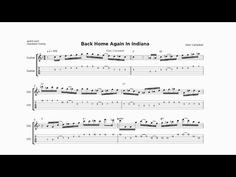 Glen Campbell - Back Home Again (Jazz Transcription)