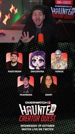 25x OVERWATCH 2 GIVEAWAY CODES! 🎁 Haunted Creator Quest TONIGHT! #ad