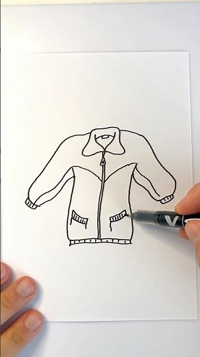 A fast way to draw a jacket! #drawing #jacket