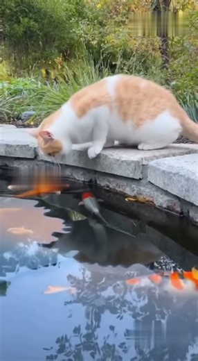 Cat Falls in Water 😂 | Funniest Cat Reaction Ever! #viral #cats #catvideos #shorts #trending