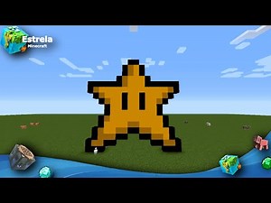 Como fazer a pixel art da estrela do Mario no Minecraft