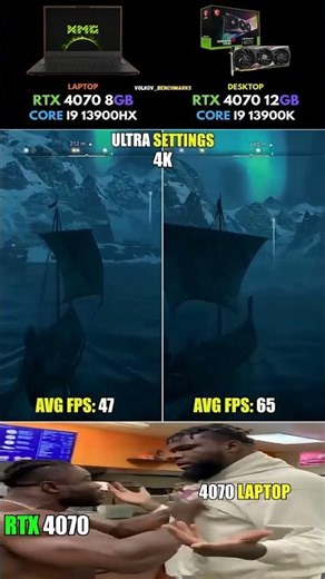 RTX 4070 Laptop vs Desktop - Big PC Big Frames #pcgaming