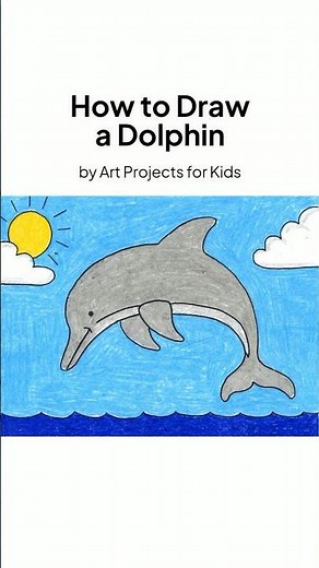 How to draw a dolphin