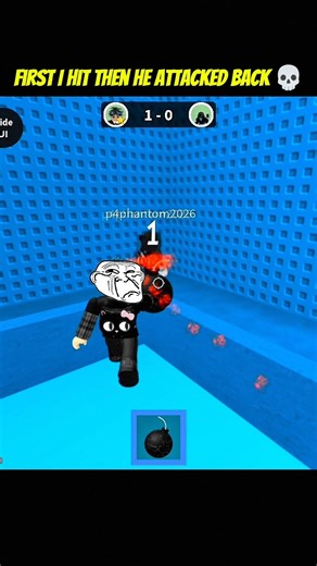 First I Hit Then He Attacked Back 💀 #roblox