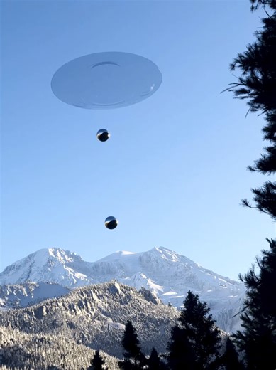 Another invisible UFO is spotted, this time in Washington State. The cloaked UFO appears to drop two metal spheres. #UFO #nevada #mystery #uap #area51 This video was created digitally.