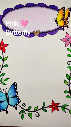 butterfly border design like share comment 🙏✨💚❤️❤️♥️