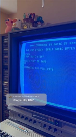 Commodore 64 GTA Vice City intro “loading” from tape #retrocomputing #retrogaming #80s #ps2